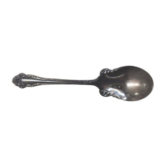 Community Silver Antique Silver-Plated Serving Spoon With Ornate Floral & Basket - Picture 2 of 7